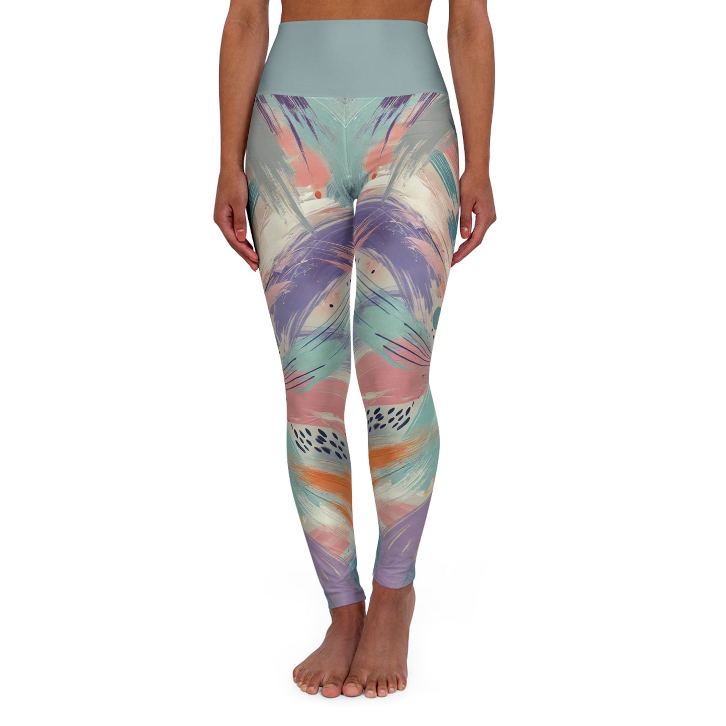 Abstract Colorful Pattern Yoga Leggings