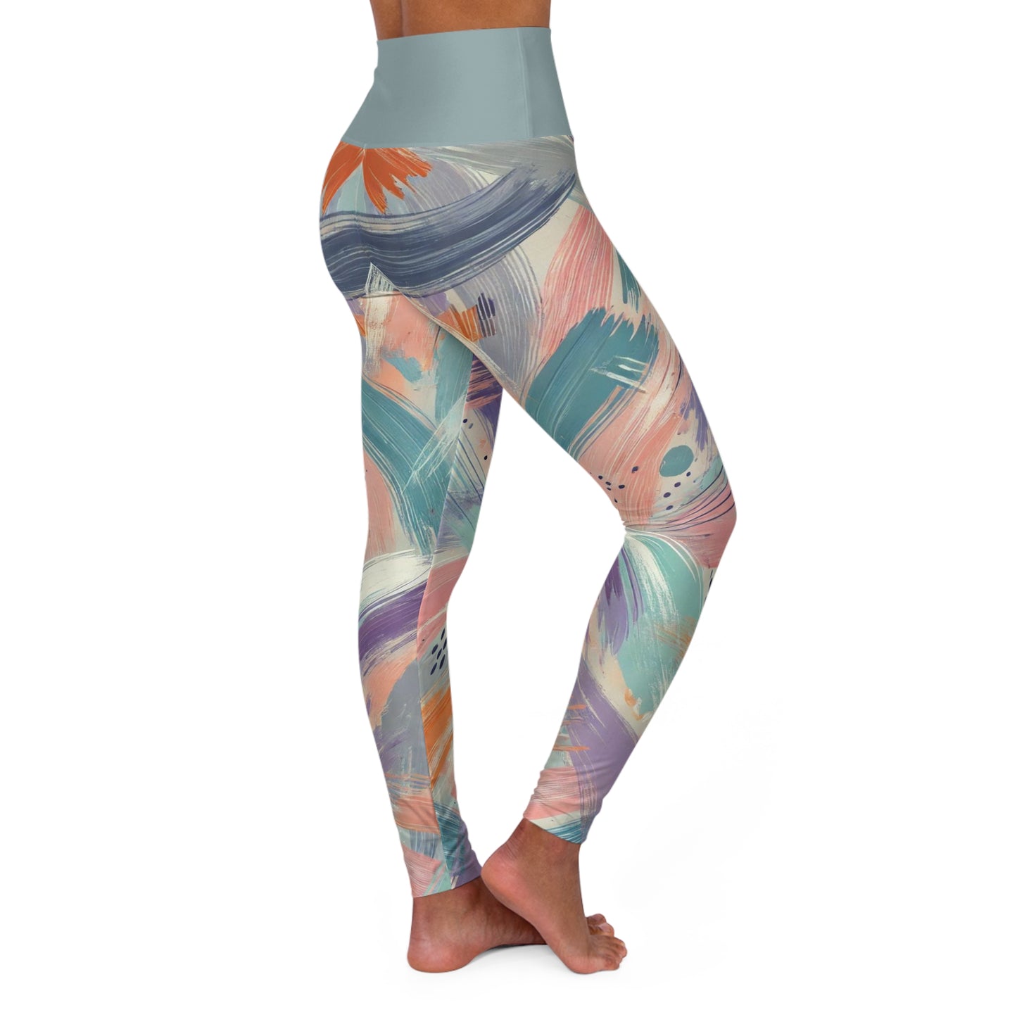 Abstract Colorful Pattern Yoga Leggings