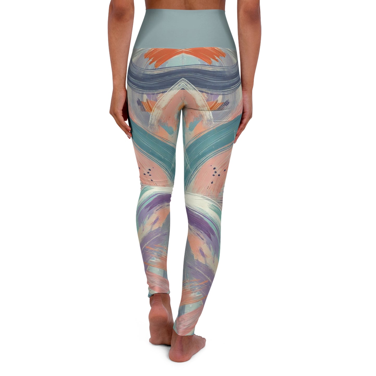 Abstract Colorful Pattern Yoga Leggings