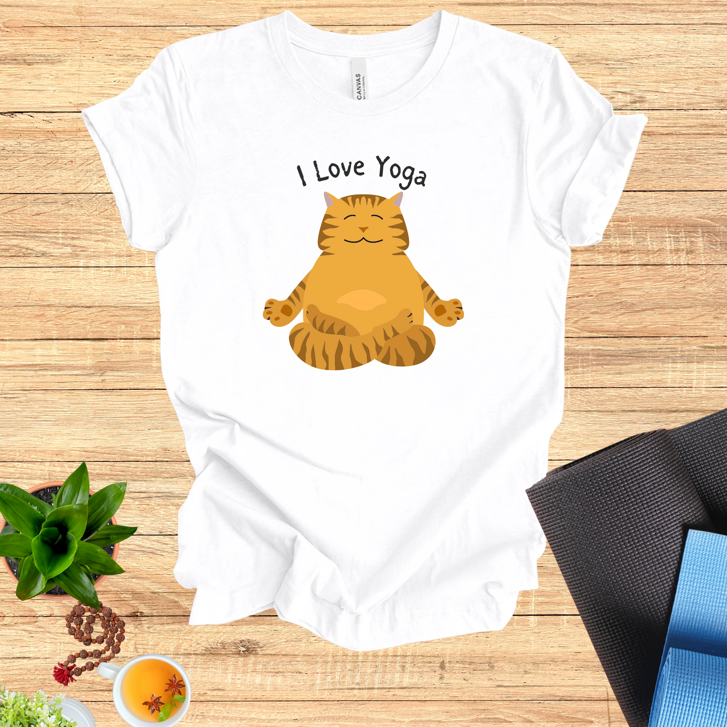 "Zen Cat Meditation" Yoga Tee