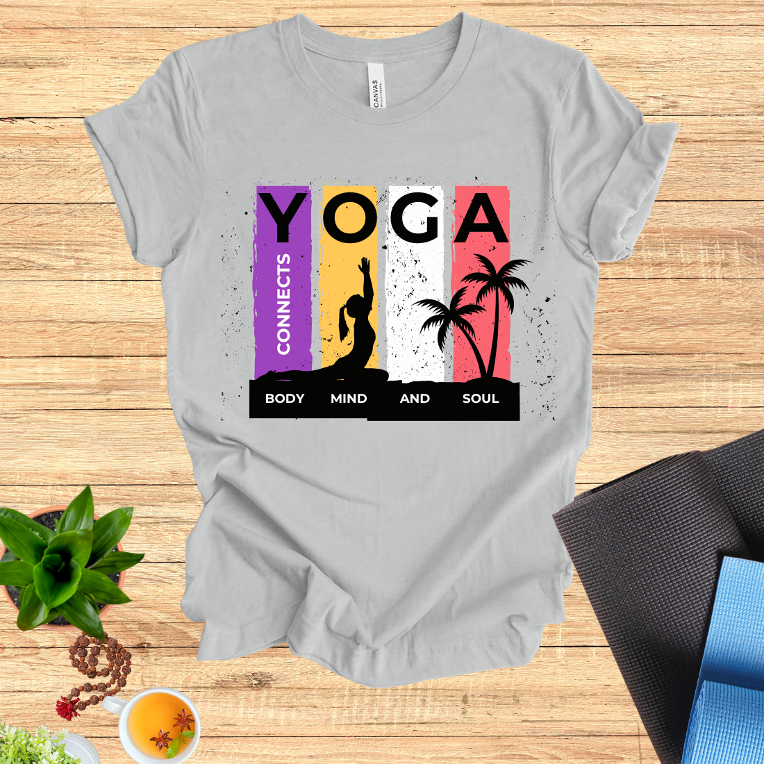 "Yoga Connects" Body, Mind & Soul TEE